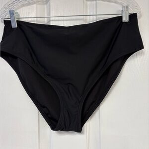 DKNY Black High-Waist Bikini Bottom